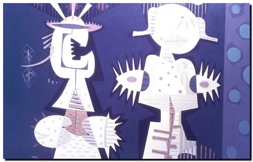 Peinture de l'artiste André Vereecken réalisée en 1972 (environ). Schilderij van kunstenaar André Vereecken gemaakt circa 1972. - 1972 (circa).62 - DIAPO