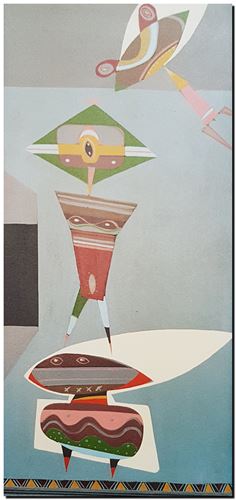 Peinture de l'artiste André Vereecken réalisée en 1972 (environ). Schilderij van kunstenaar André Vereecken gemaakt circa 1972. - 1972 (circa).22 - PHOTO (alb1)