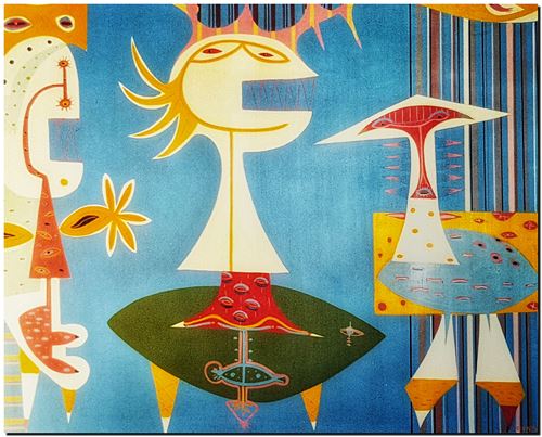 Peinture de l'artiste André Vereecken réalisée en 1972 (environ). Schilderij van kunstenaar André Vereecken gemaakt circa 1972. - 1972 (circa).66 - PHOTO (alb1)