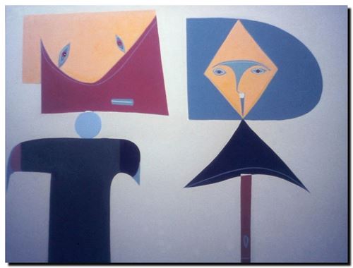 Peinture de l'artiste André Vereecken réalisée en 1972 (environ). Schilderij van kunstenaar André Vereecken gemaakt circa 1972. - 1972 (circa).60 - DIAPO