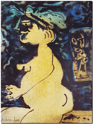 Peinture de l'artiste André Vereecken réalisée en 1972 (environ). Schilderij van kunstenaar André Vereecken gemaakt circa 1972. - 1972 (circa).45 - PHOTO (alb7)