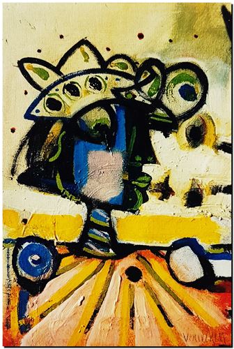 Peinture de l'artiste André Vereecken réalisée en 1972 (environ). Schilderij van kunstenaar André Vereecken gemaakt circa 1972. - 1972 (circa).31 - PHOTO (alb5)