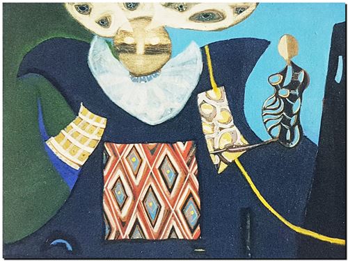 Peinture de l'artiste André Vereecken réalisée en 1972 (environ). Schilderij van kunstenaar André Vereecken gemaakt circa 1972. - 1972 (circa).78 - PHOTO (alb6)