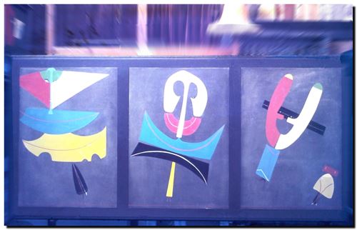 Peinture de l'artiste André Vereecken réalisée en 1972 (environ). Schilderij van kunstenaar André Vereecken gemaakt circa 1972. - 1972 (circa).56A - DIAPO