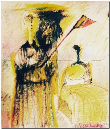 Peinture de l'artiste André Vereecken réalisée en 1972 (environ). Schilderij van kunstenaar André Vereecken gemaakt circa 1972. - 1972 (circa).44 - PHOTO (alb7)