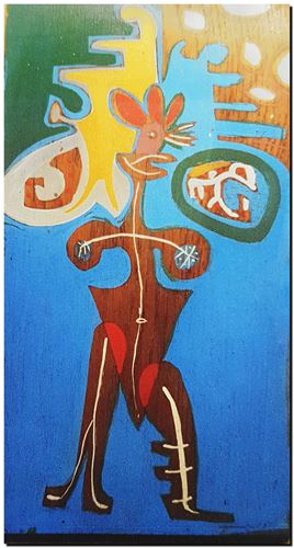 Peinture de l'artiste André Vereecken réalisée en 1973 (environ). Schilderij van kunstenaar André Vereecken gemaakt circa 1973. - 1973 (circa).28A - PHOTO (alb1)