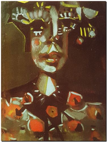 Peinture de l'artiste André Vereecken réalisée en 1973 (environ). Schilderij van kunstenaar André Vereecken gemaakt circa 1973. - 1973 (circa).24 - PHOTO (alb3)