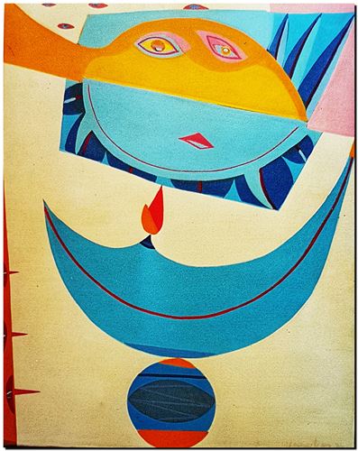 Peinture de l'artiste André Vereecken réalisée en 1973 (environ). Schilderij van kunstenaar André Vereecken gemaakt circa 1973. - 1973 (circa).23 - PHOTO (alb1)