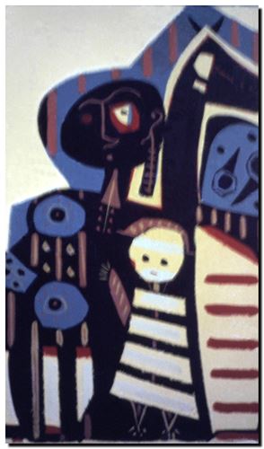 Peinture de l'artiste André Vereecken réalisée en 1973 (environ). Schilderij van kunstenaar André Vereecken gemaakt circa 1973. - 1973 (circa).18 - DIAPO