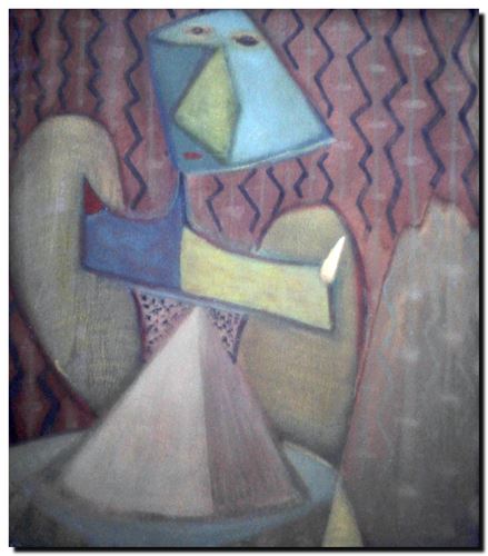 Peinture de l'artiste André Vereecken réalisée en 1973 (environ). Schilderij van kunstenaar André Vereecken gemaakt circa 1973. - 1973 (circa).12 - DIAPO