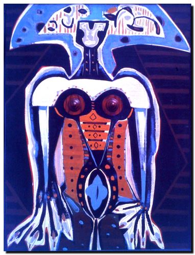 Peinture de l'artiste André Vereecken réalisée en 1973 (environ). Schilderij van kunstenaar André Vereecken gemaakt circa 1973.- 1973 (circa).09 - DIAPO