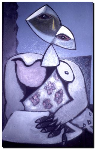 Peinture de l'artiste André Vereecken réalisée en 1973 (environ). Schilderij van kunstenaar André Vereecken gemaakt circa 1973. - 1973 (circa).07 - DIAPO