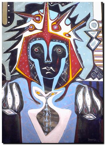 Peinture de l'artiste André Vereecken réalisée en 1973 (environ). Schilderij van kunstenaar André Vereecken gemaakt circa 1973. - 1973 (circa).06 - DIAPO