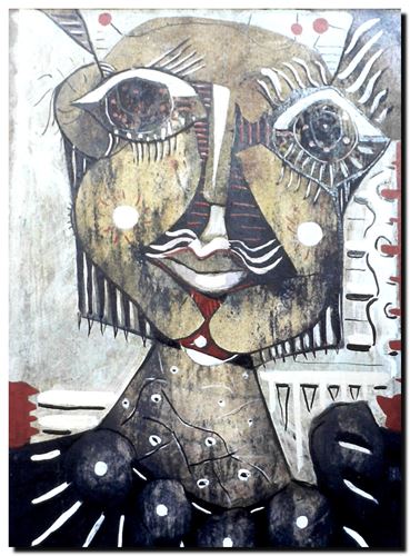 Peinture de l'artiste André Vereecken réalisée en 1973. Schilderij van kunstenaar André Vereecken gemaakt in 1973. - 1973 (circa).04 - DIAPO