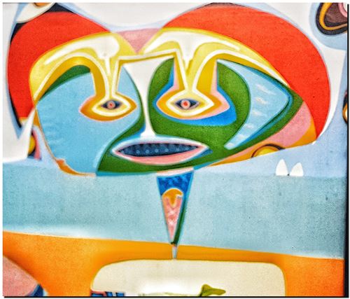 Peinture de l'artiste André Vereecken réalisée en 1973 (environ). Schilderij van kunstenaar André Vereecken gemaakt circa 1973. - 1973 (circa).51 - PHOTO (alb6)