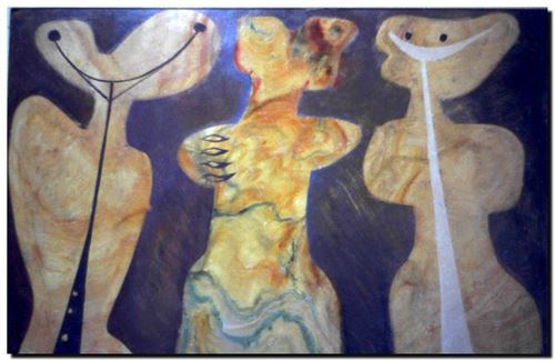 Peinture de l'artiste André Vereecken réalisée en 1973 (environ). Schilderij van kunstenaar André Vereecken gemaakt circa 1973. - 1973 (circa).41 - DIAPO