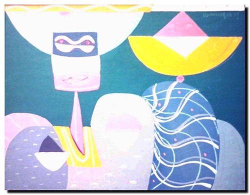 Peinture de l'artiste André Vereecken réalisée en 1973 (environ). Schilderij van kunstenaar André Vereecken gemaakt circa 1973. - 1973 (circa).36 - DIAPO