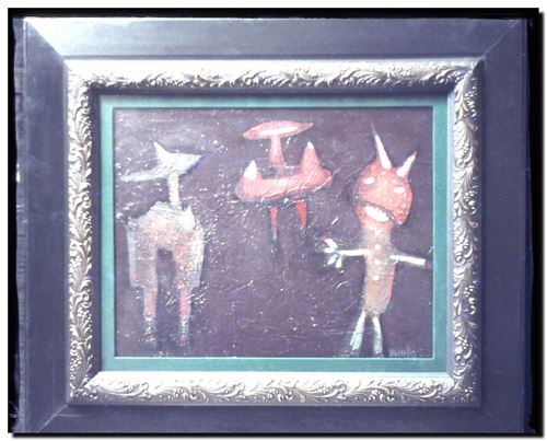 Peinture de l'artiste André Vereecken réalisée en 1973 (environ). Schilderij van kunstenaar André Vereecken gemaakt circa 1973. - 1973 (circa).35 - DIAPO