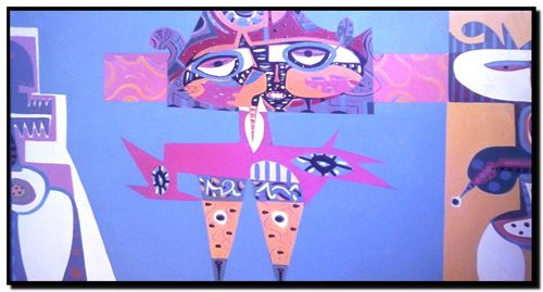 Peinture de l'artiste André Vereecken réalisée en 1973 (environ). Schilderij van kunstenaar André Vereecken gemaakt circa 1973. - 1973 (circa).33 - DIAPO