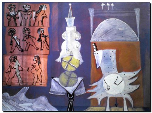 Peinture de l'artiste André Vereecken réalisée en 1976 (environ). Schilderij van kunstenaar André Vereecken gemaakt circa 1976. - 1976 (circa).07 - DIAPO