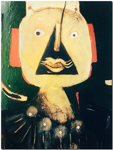 Peinture de l'artiste André Vereecken réalisée en 1973. Schilderij van kunstenaar André Vereecken gemaakt in 1973. - 1973.05 - PHOTO (alb5)