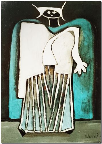 Peinture de l'artiste André Vereecken réalisée en 1977 (environ). Schilderij van kunstenaar André Vereecken gemaakt circa 1977. - 1977 (circa).03 - PHOTO (alb4)