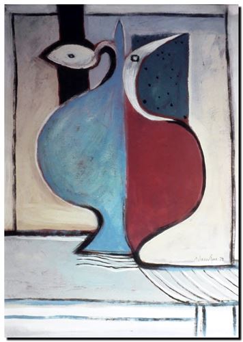 Peinture de l'artiste André Vereecken réalisée en 1978. Schilderij van kunstenaar André Vereecken gemaakt in 1978. - 1978.07 - DIAPO