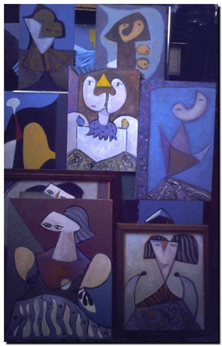 Peintures de l'artiste André Vereecken réalisée en 1978. Schilderijen van kunstenaar André Vereecken gemaakt in 1978.. - 1978.03 - DIAPO