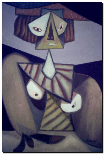 Peinture de l'artiste André Vereecken réalisée en 1978. Schilderij van kunstenaar André Vereecken gemaakt in 1978. - 1978.01 - DIAPO