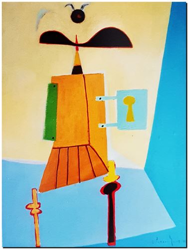 Peinture de l'artiste André Vereecken réalisée en 1978 (environ). Schilderij van kunstenaar André Vereecken gemaakt circa 1978. - 1978 (circa).19 - PHOTO (alb7)