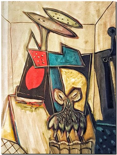 Peinture de l'artiste André Vereecken réalisée en 1978 (environ). Schilderij van kunstenaar André Vereecken gemaakt circa 1978. - 1978 (circa).17 - PHOTO (alb6)