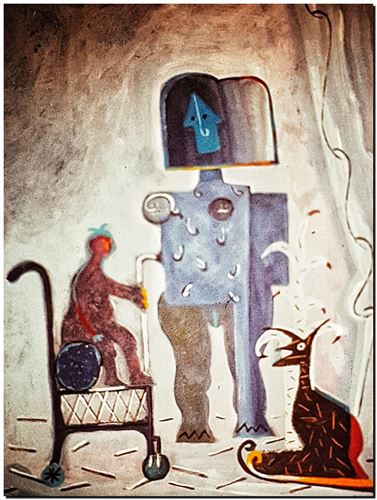 Peinture de l'artiste André Vereecken réalisée en 1978 (environ). Schilderij van kunstenaar André Vereecken gemaakt circa 1978. - 1978 (circa).10 - PHOTO (alb6)