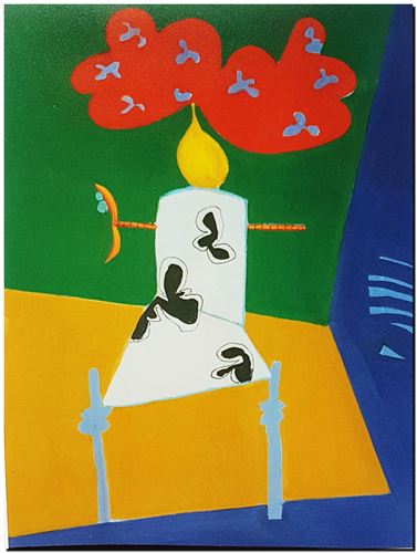 Peinture de l'artiste André Vereecken réalisée en 1978 (environ). Schilderij van kunstenaar André Vereecken gemaakt circa 1978. - 1978 (circa).06 - PHOTO (alb3)