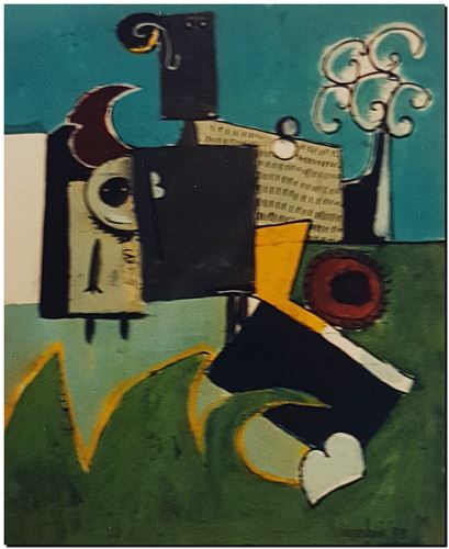 Peinture de l'artiste André Vereecken réalisée en 1978 (environ). Schilderij van kunstenaar André Vereecken gemaakt circa 1978. - 1978 (circa).05 - PHOTO (alb3)