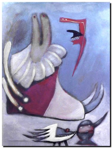 Peinture de l'artiste André Vereecken réalisée en 1978 (environ). Schilderij van kunstenaar André Vereecken gemaakt circa 1978. - 1978 (circa).01B diapo (alb6)