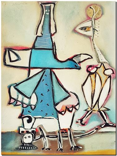 Peinture de l'artiste André Vereecken réalisée en 1978. Schilderij van kunstenaar André Vereecken gemaakt in 1978.. - 1978.18 - PHOTO (alb6)