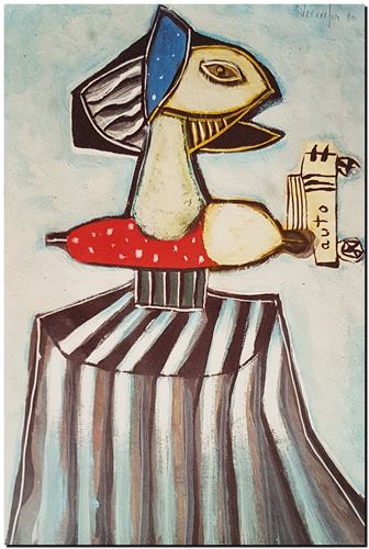 Œuvre de l'artiste André Vereecken réalisée en 1980. Kunstwerk van de kunstenaar André Vereecken gemaakt in 1980. - 1980.14 - PHOTO (alb4)