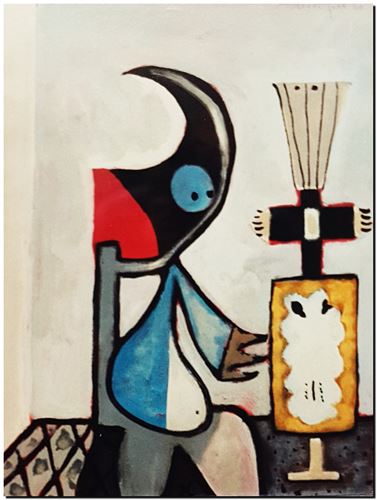 Peinture surrealiste de l’artiste peintre André Vereecken réalisée en 1980. Surrealistisch schilderij van schilder André Vereecken gemaakt in 1980.- 1980.12 - PHOTO (alb3)