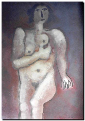 Peinture du peintre flamand André Vereecken réalisée en 1980. Schilderij van de Vlaamse kunstschilder André Vereecken gemaakt in 1980. - 1980.05 - DIAPO