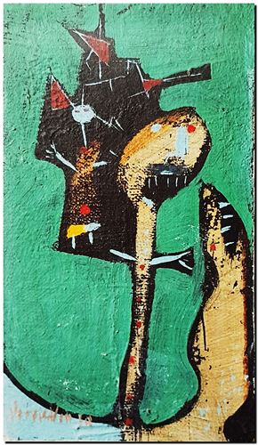 Peinture de l'artiste belge André Vereecken réalisée vers 1980. Schilderij van de Belgische kunstenaar André Vereecken gemaakt circa 1980. - 1980 (circa).25 - PHOTO (alb3)