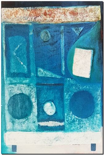 Peinture de l'artiste belge André Vereecken réalisée vers 1980. Schilderij van de Belgische kunstenaar André Vereecken gemaakt circa 1980. - 1980 (circa).18 - PHOTO (alb3)