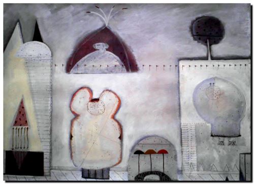 Œuvre de l'artiste André Vereecken réalisée vers 1980. Kunstwerk van de kunstenaar André Vereecken gemaakt circa 1980. - 1980 (circa).44 - DIAPO