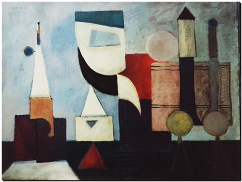 Peinture de l'artiste belge André Vereecken réalisée vers 1983. Schilderij van de Belgische kunstenaar André Vereecken gemaakt circa 1983. - 1983 (circa).05 - PHOTO (alb3)