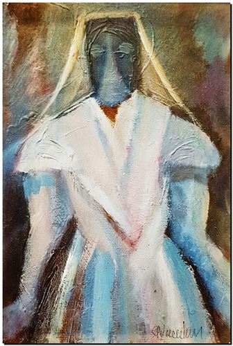 Peinture artistique surrealiste de l’artiste peintre André Vereecken réalisée vers 1980. Surrealistisch schilderij van schilder André Vereecken gemaakt rond 1980. - 1980 (circa).18 - PHOTO (alb7)