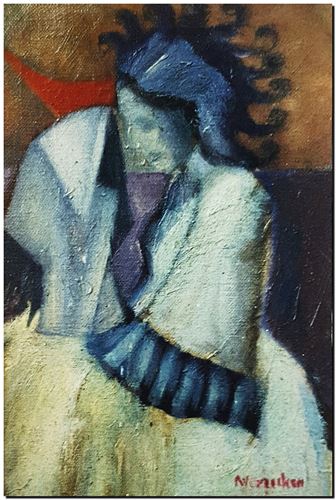 Peinture artistique surrealiste de l’artiste peintre André Vereecken réalisée vers 1980. Surrealistisch schilderij van schilder André Vereecken gemaakt rond 1980. - 1980 (circa).12 - PHOTO (alb7)