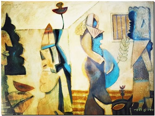 Peinture d'art de l'artiste belge André Vereecken réalisée vers 1986. Schilderij van de Belgische kunstenaar André Vereecken gemaakt circa 1986. - 1986 (circa).07 - PHOTO (alb3)