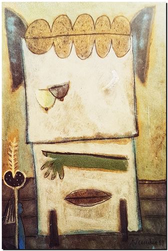 Peinture du peintre flamand André Vereecken réalisée en 1989. Style Vereecken. Schilderij van de Vlaamse kunstschilder André Vereecken gemaakt in 1989. Stijl Vereecken. - 1989.02 - PHOTO (alb4)