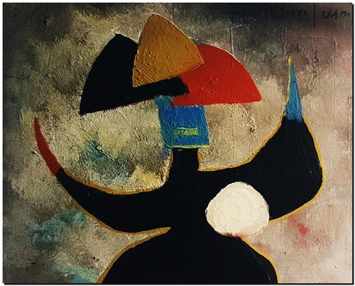 Kunstwerk van schilder André Vereecken uit 2001.
9