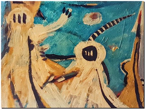 Kunstwerk van André Vereecken uit 2001 (circa).
1