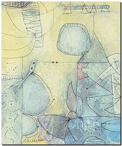 Peinture mixed media d'André Vereecken de 2004.
18